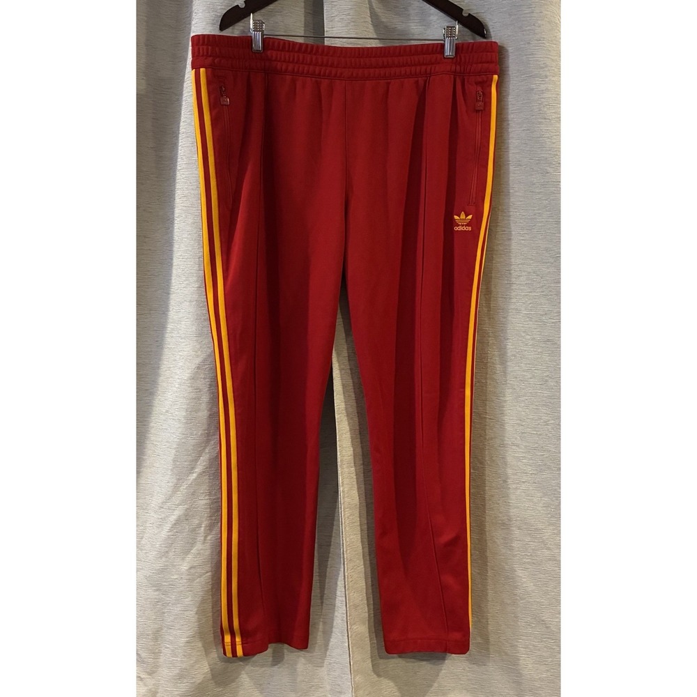 Adidas Originals Men’s Beckenbauer 3-Stripe Track Pants Red Spain Size 2XL